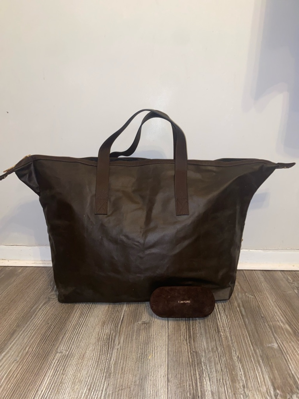 Paco Rabanne Parfums canvas  Tote shoulder Bag & Tom Ford Glasses case